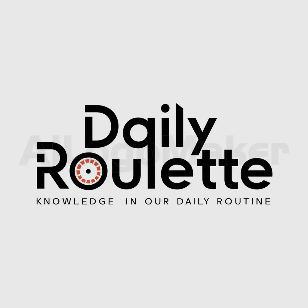 a logo design,with the text "Daily Roulette", main symbol:Roulette,Moderate,be used in Knowledge in our daily routine industry,clear background