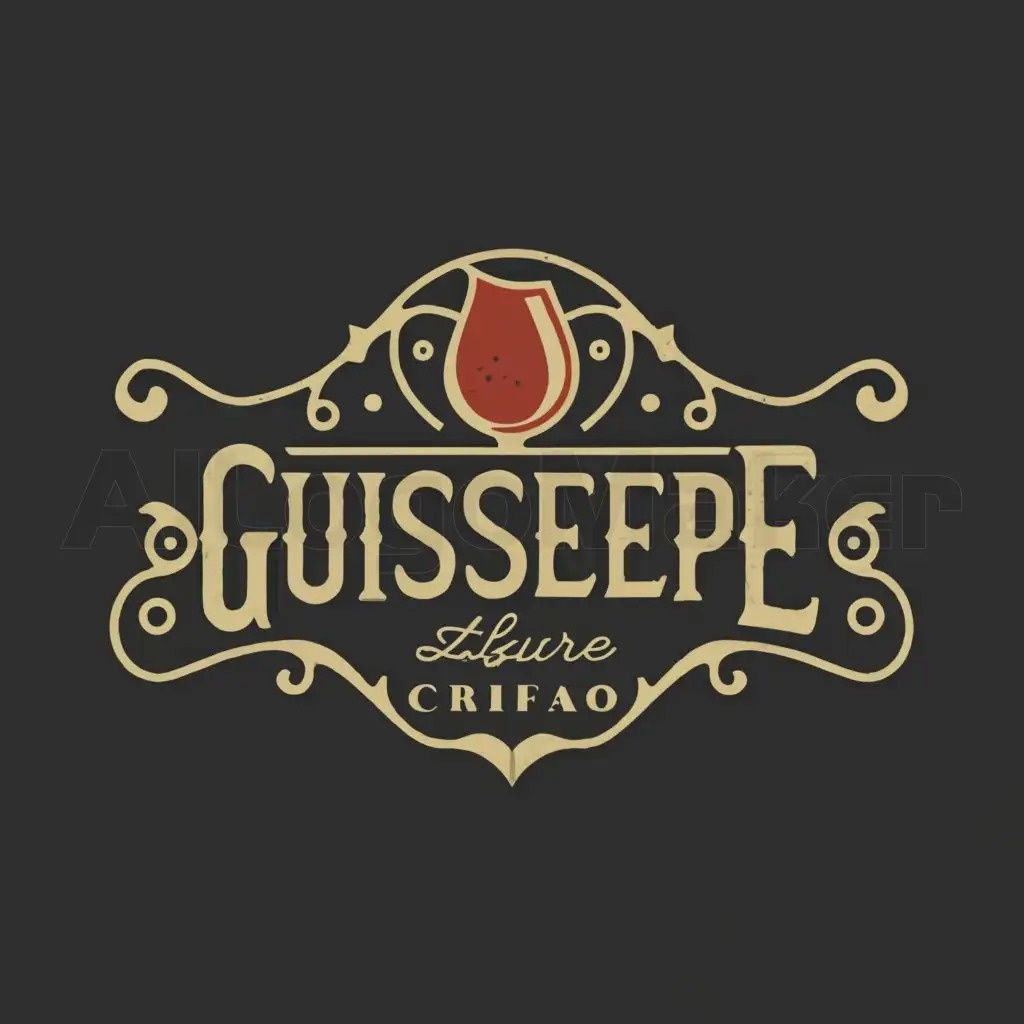 a logo design,with the text "GIUSSESPE", main symbol:I need a liquor logo with the name GIUSSESPE, like an old one, and the name should appear bigger.,Moderate,be used in LIQUOR industry,clear background