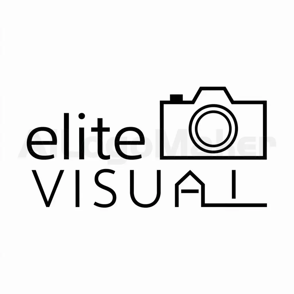 a logo design,with the text "Elite Visual", main symbol:Camera,Moderate,be used in Commercial Real Estate industry,clear background