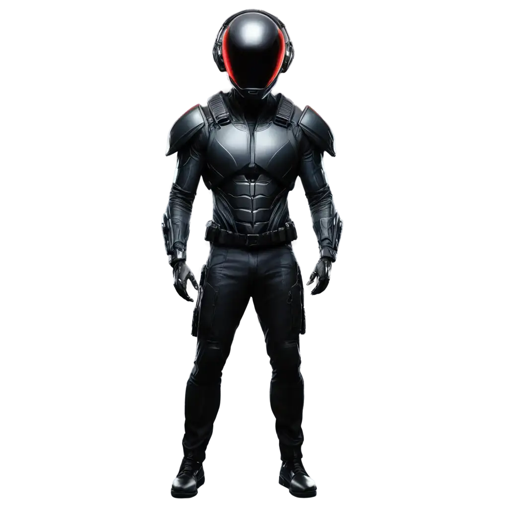 HighQuality-PNG-Image-Futuristic-Soldier-Alien-in-Black-Metal-Suit-with-Neon-Lights-Helmet