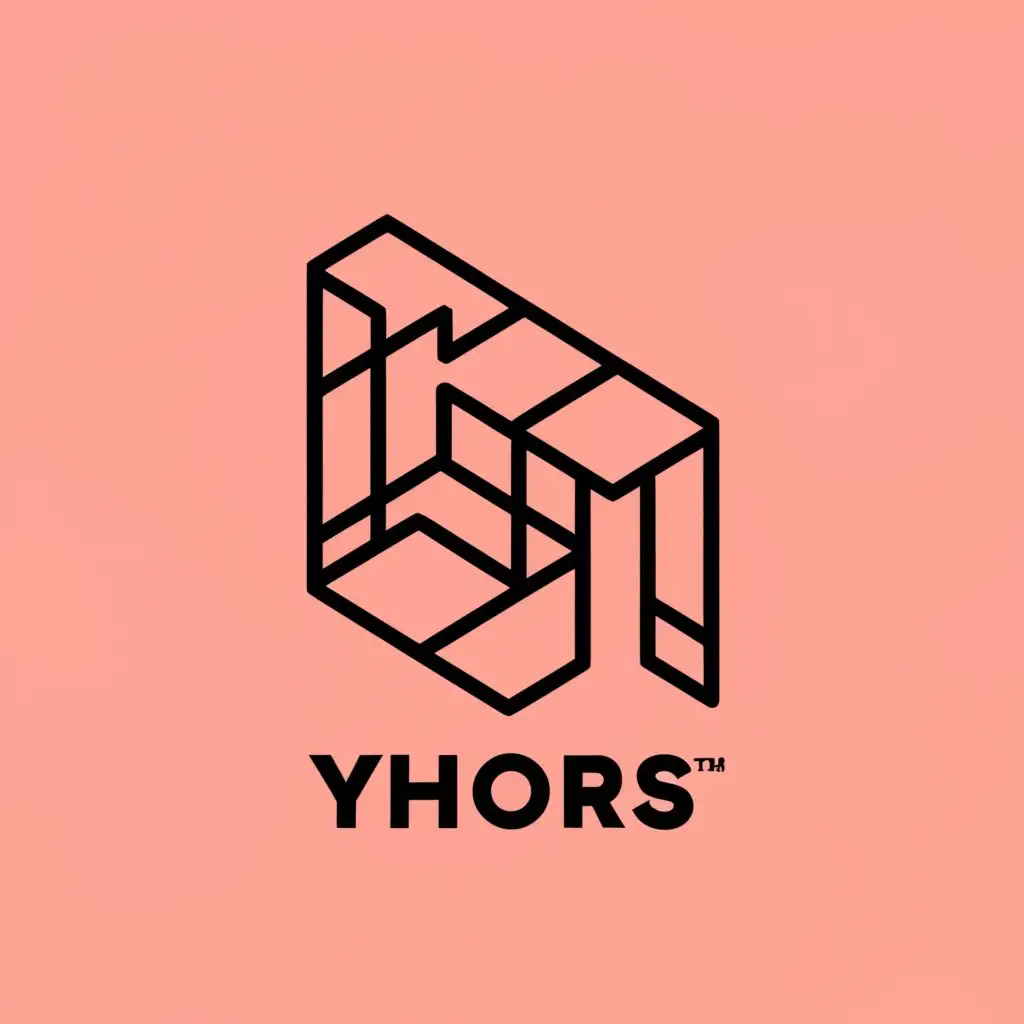 a logo design,with the text "YH", main symbol:Penrose Stairs,Moderate,be used in Construction industry,clear background