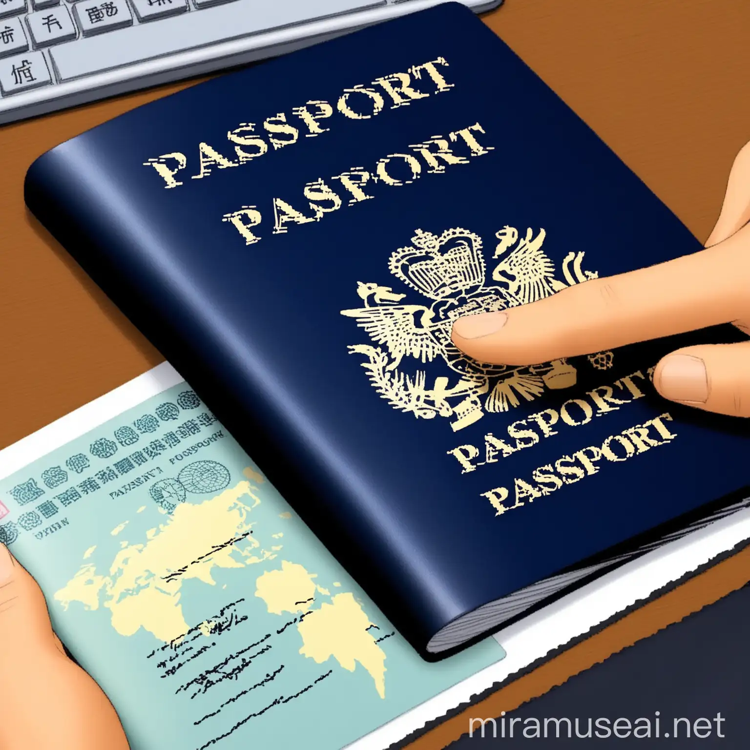 Translator Working on Passport Translation
