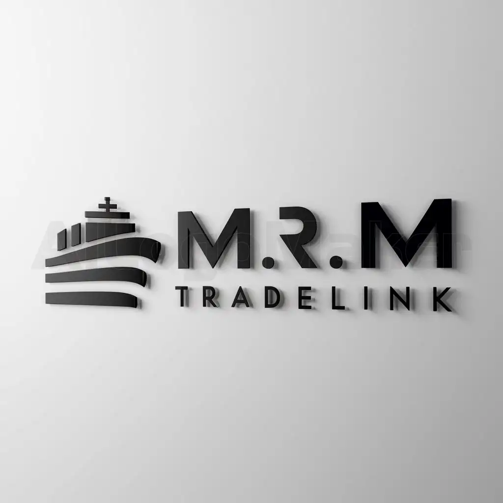 a logo design,with the text "M.R.M TRADELINK", main symbol:SHIP,Moderate,be used in Others industry,clear background