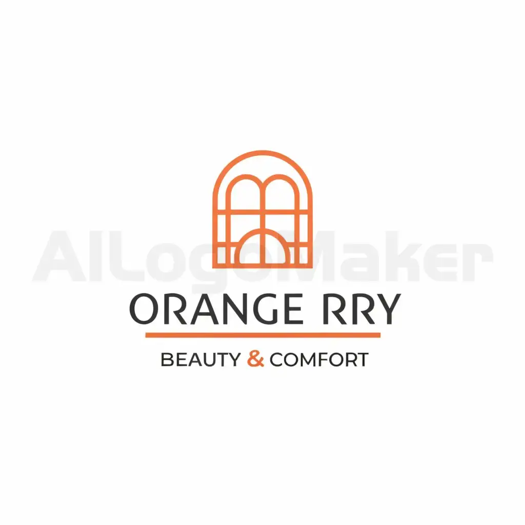 a logo design,with the text "orangery coworking beauty comfort", main symbol:orangery,Minimalistic,be used in Beauty Spa industry,clear background