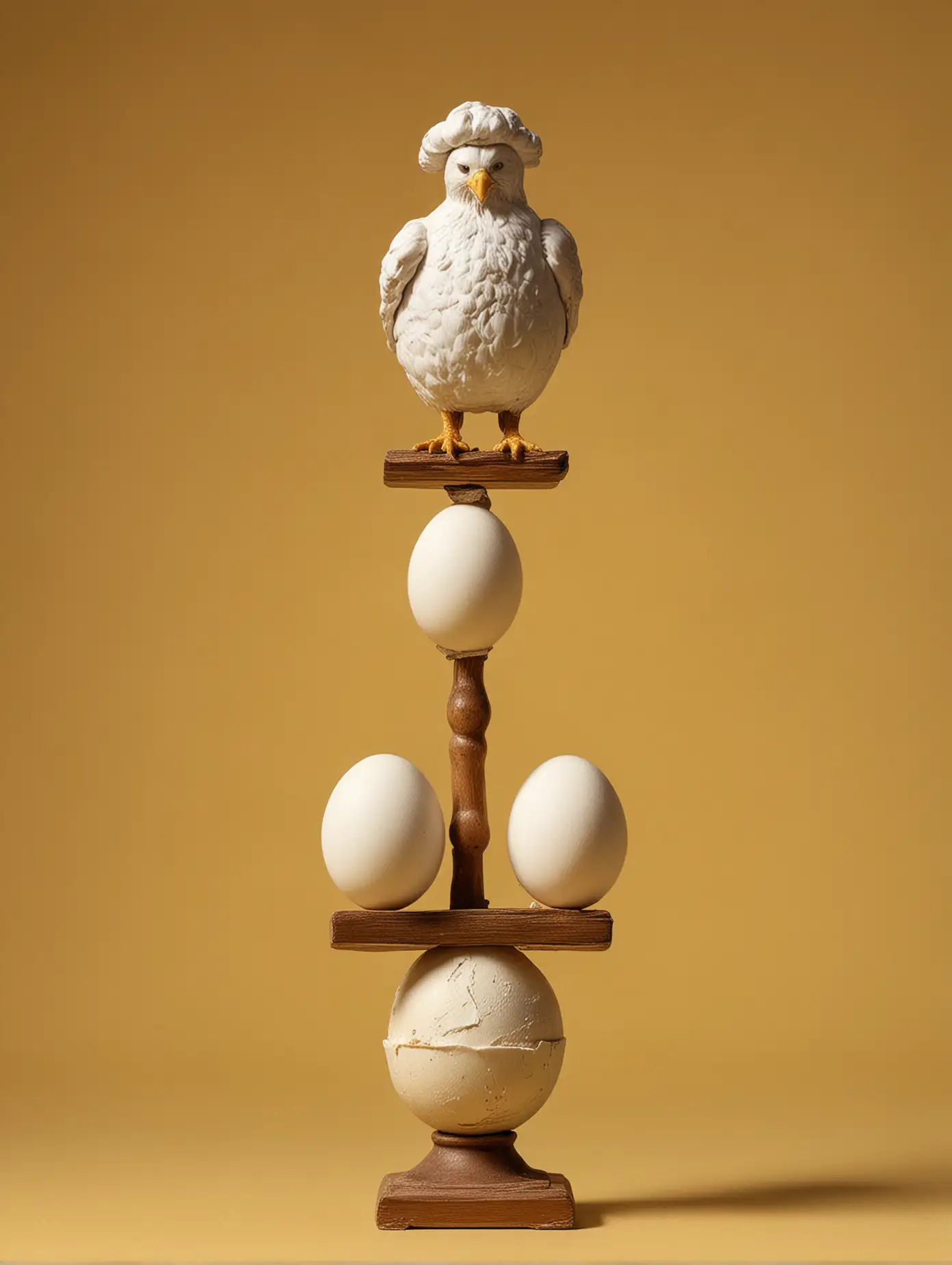 Egg Balancing Art Raffaello Sanzio Inspired