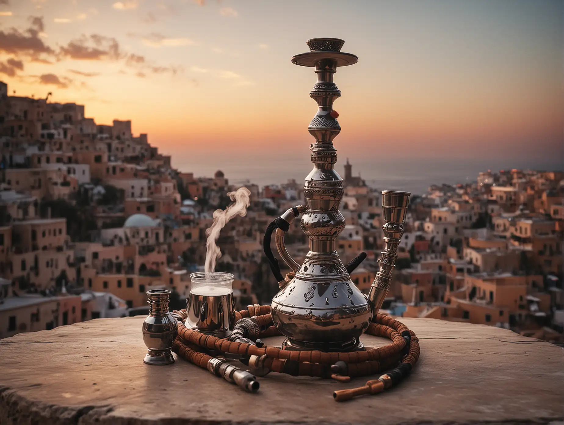 Relaxing-Atmosphere-with-Hookahs-in-a-Serene-Setting