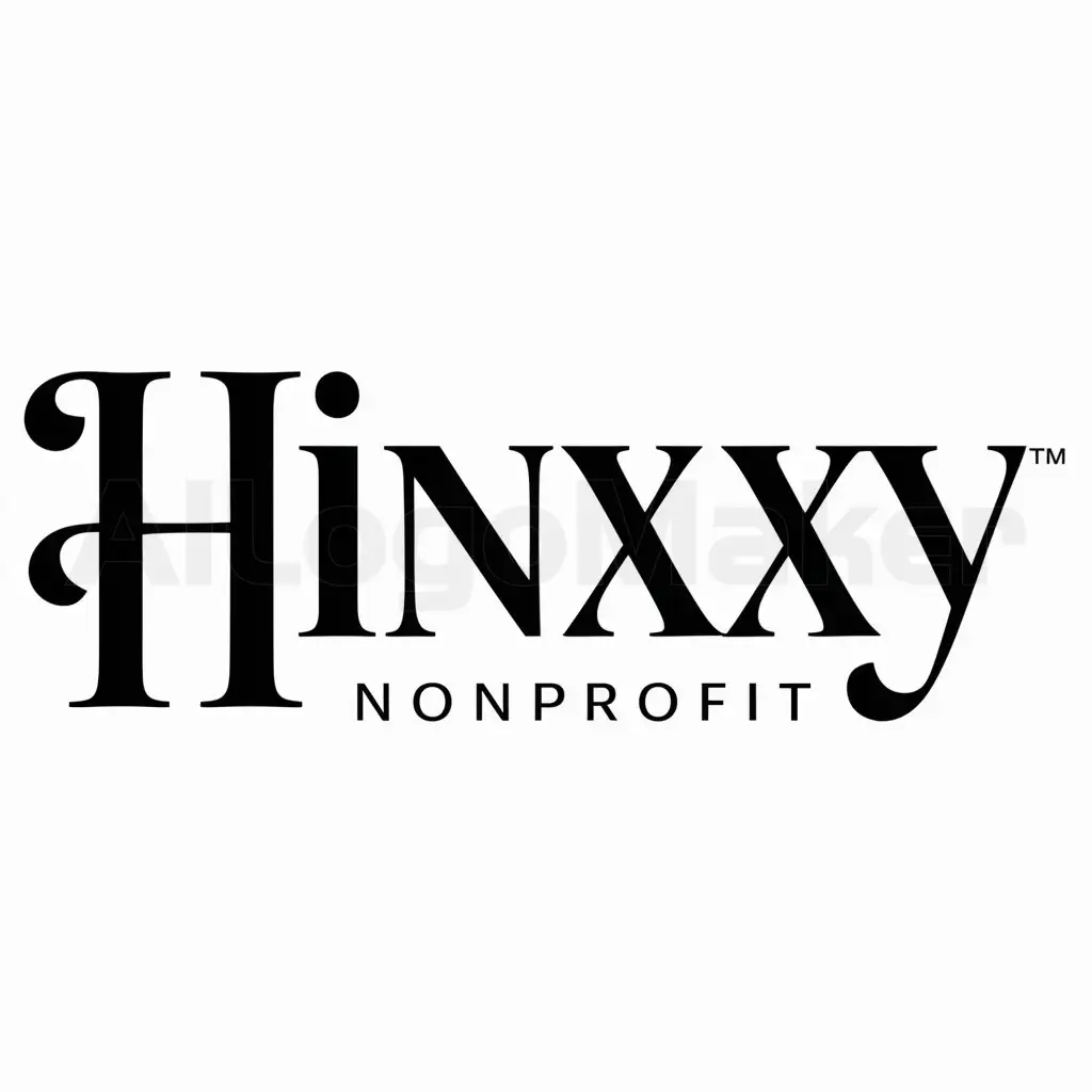 a logo design,with the text "hinxxy", main symbol: "Letters of a name with a nice font. The letter 'h' is larger than the others, so that other social networks can fit under the remainder of the space." (word-for-word translation)

(The input appears to be in a freeform language that doesn't strictly adhere to English grammar rules, but it seems to reference the concept of decorative lettering and social media icons. The instruction to use a larger 'h' might not translate well into English.),complex,be used in Nonprofit industry,clear background