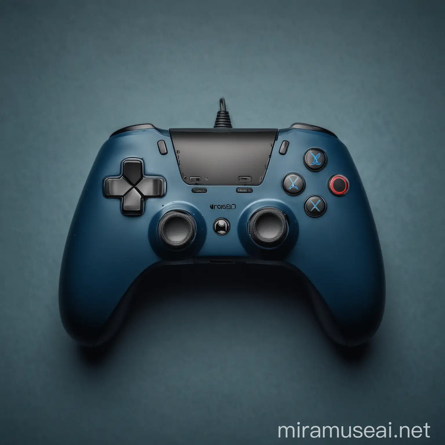 Gaming Controller on Vibrant Blue Background with UASokolOO Logo