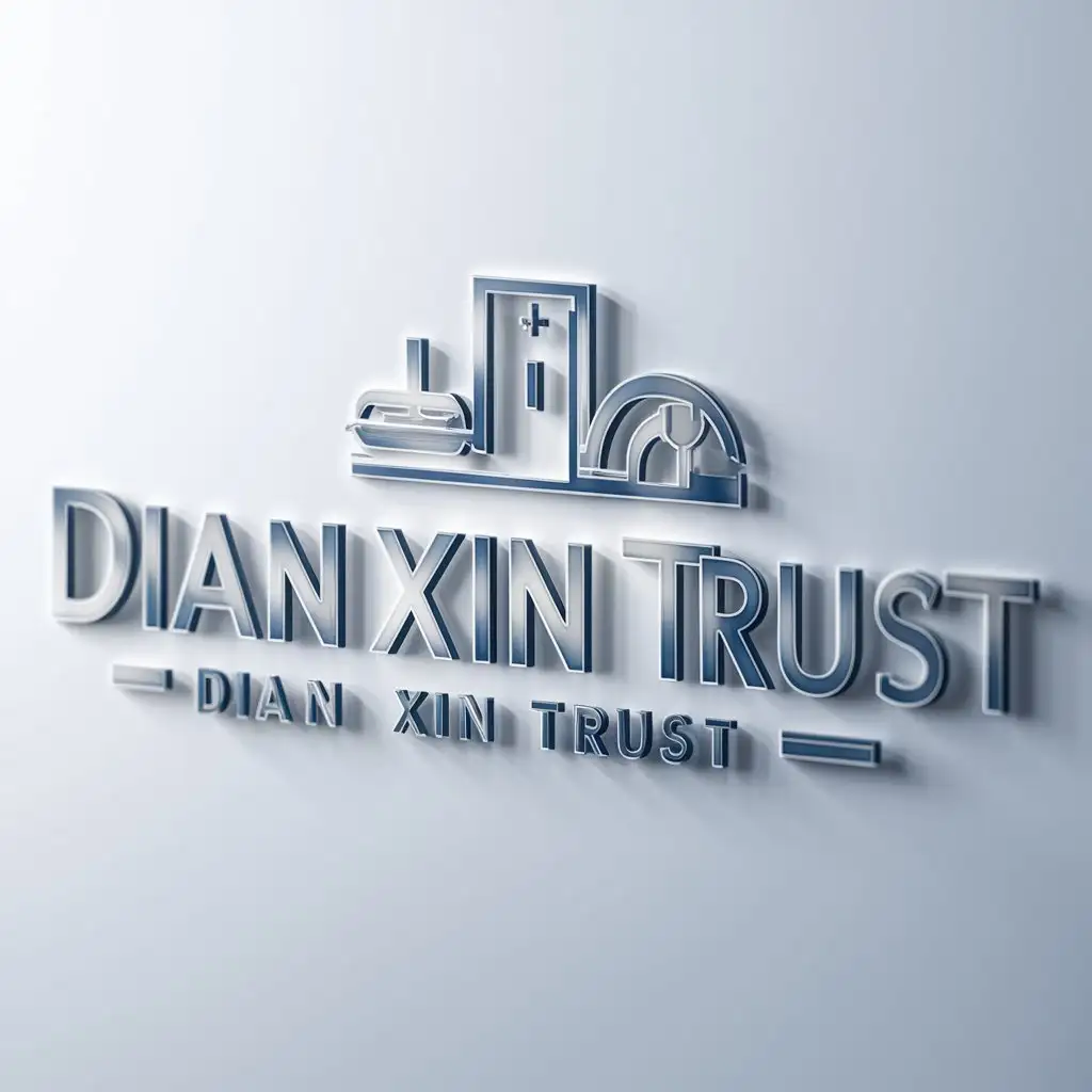 a logo design,with the text "Dian Xin Trust", main symbol:medical equipment,Moderate,be used in medical equipment industry,clear background