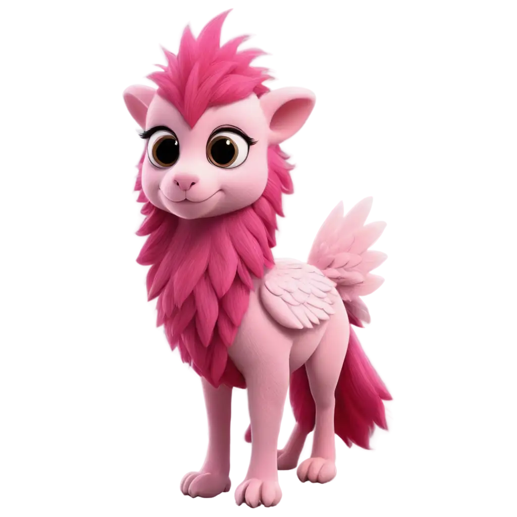 Adorable Pink Griffin PNG Captivating Mythical Creature Illustration ...