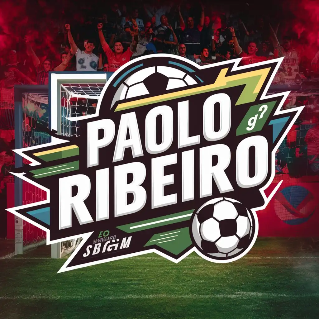 Um logo com o nome "Paolo Ribeiro", estilo time de futebol