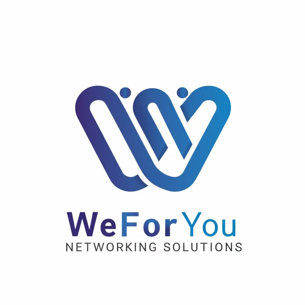 a logo design,with the text "W4Y - Networking Solutions", main symbol:we for you,Minimalistic,be used in consultancy industry,clear background