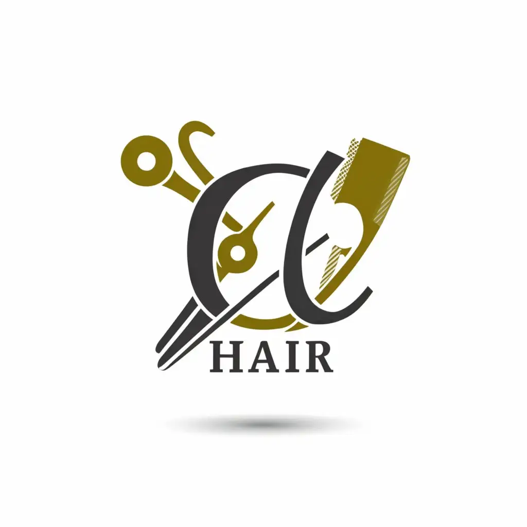 a logo design,with the text "CL HAIR", main symbol:HAIR SALON,Moderate,clear background