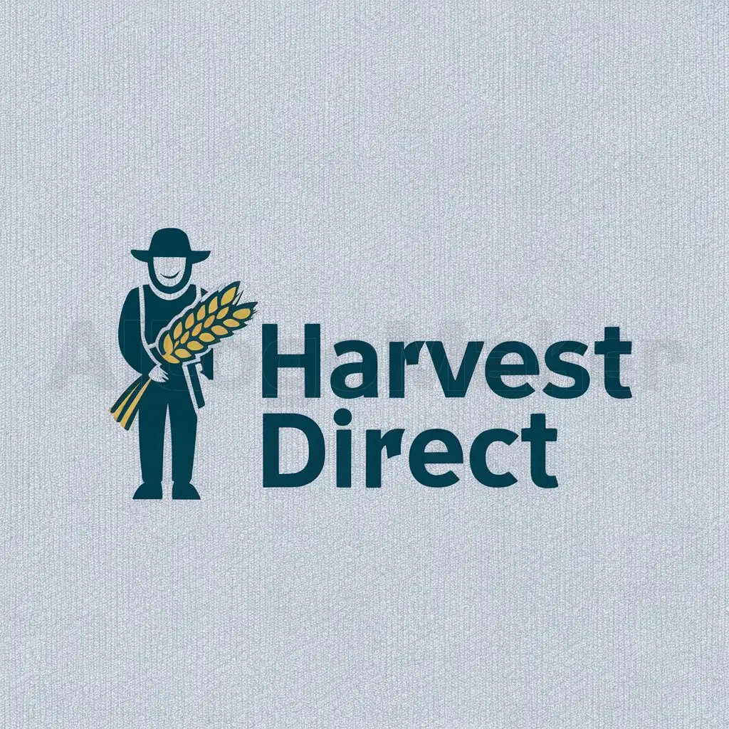 a logo design,with the text "Harvest Direct", main symbol:farmers,Moderate,be used in Retail industry,clear background