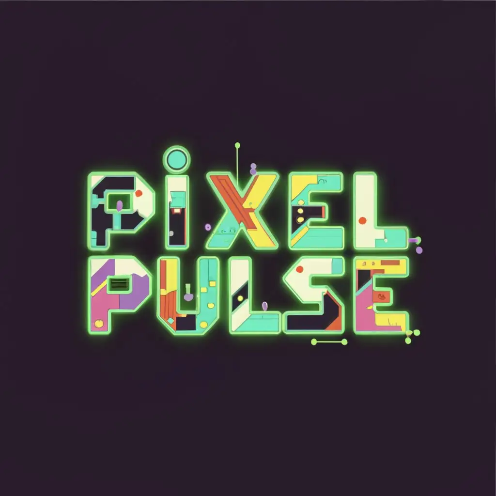 a logo design,with the text "Pixel pulse", main symbol:Gaming,complex,be used in Gaming industry,clear background