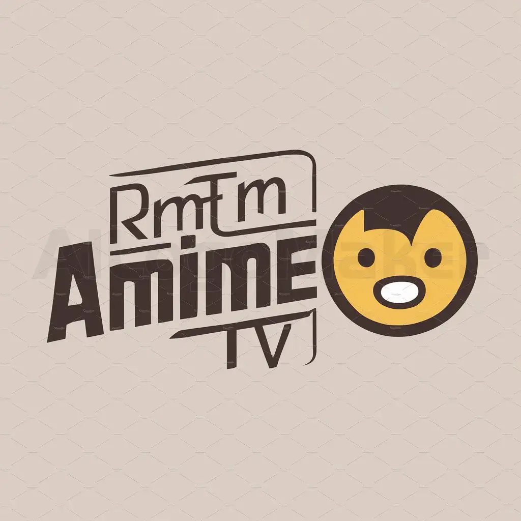 a logo design,with the text "RMTM Anime TV •", main symbol:anime,Moderate,clear background