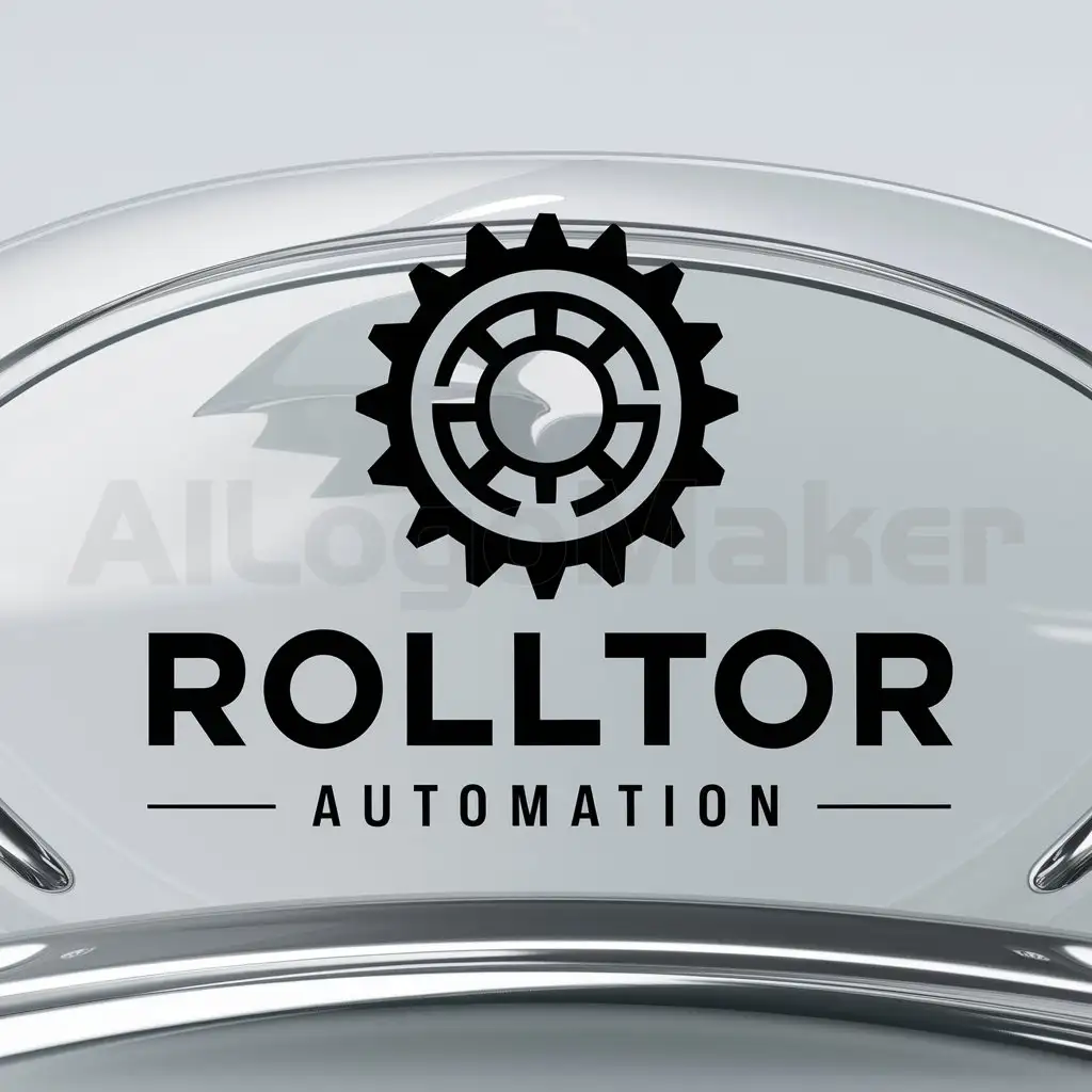 a logo design,with the text "ROLLTOR AUTOMATION", main symbol:AUTOMATION,complex,be used in Automotive industry,clear background