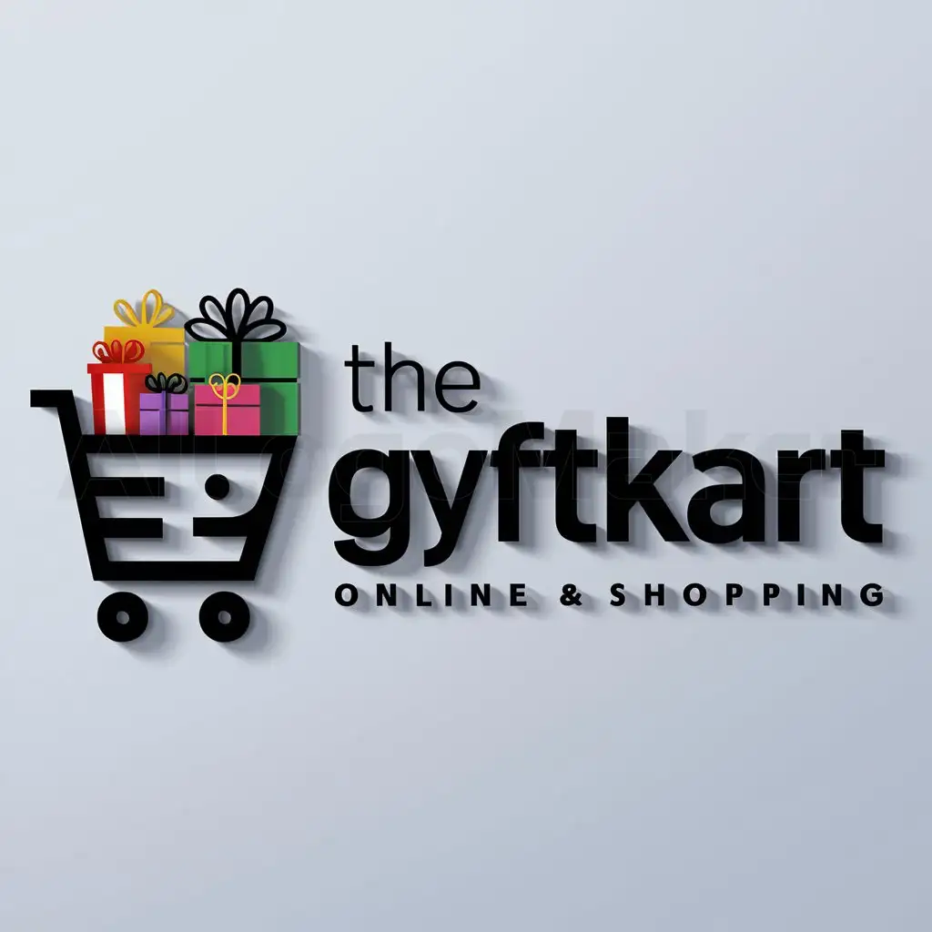 a logo design,with the text "thegyftkart", main symbol:online gift shopping,Moderate,be used in Internet industry,clear background