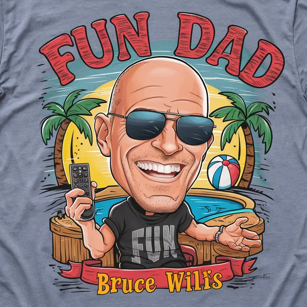 Fun Dad TShirt Design Inspired by Bruce TV Show