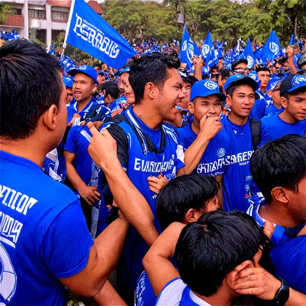 HighQuality-PNG-Image-of-PERSIB-BANDUNG-Supporters-in-Convoy-Enhance-Online-Visibility