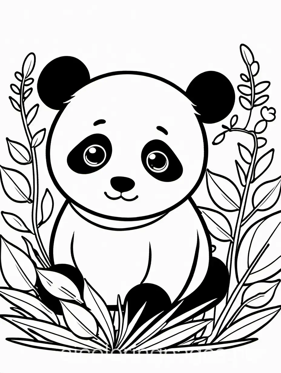 Adorable-Panda-Cub-and-Baby-Easy-Coloring-Page-for-Kids
