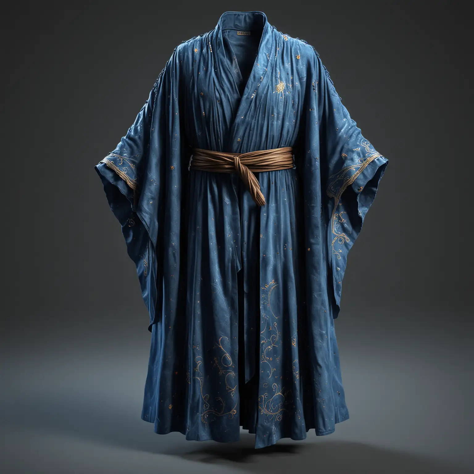 Realistic Blue Magical Robe in Fantasy Setting