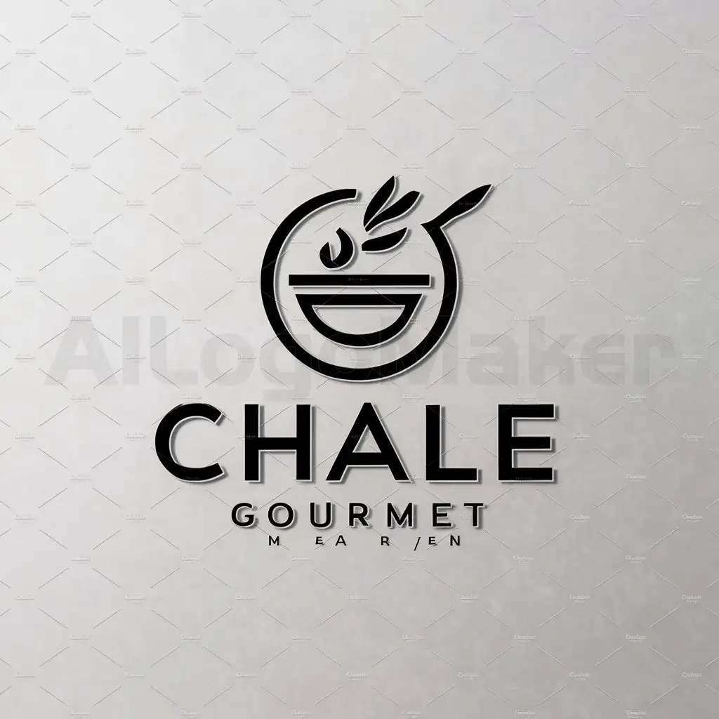LOGO-Design-For-Chale-Gourmet-Vibrant-Text-with-Delicious-Food-Symbol