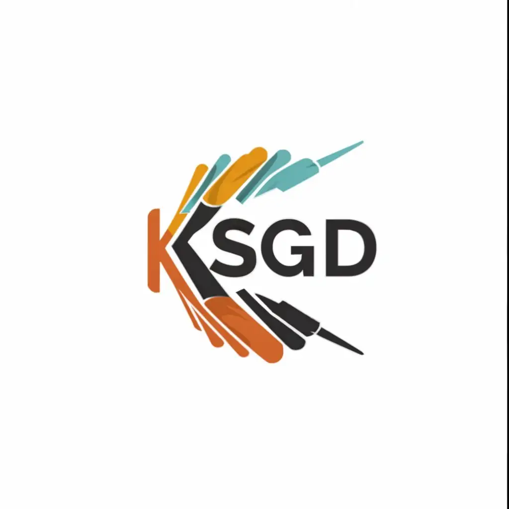 a logo design,with the text "KSiGD", main symbol:hand, brush,complex,be used in Education industry,clear background
