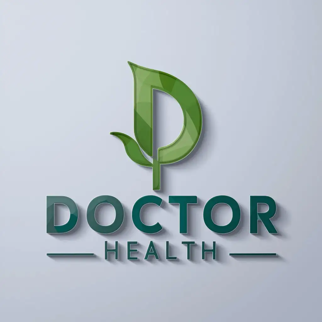 LOGO-Design-For-Doctor-Health-Green-Leaf-D-Symbolizing-Natural-Wellness