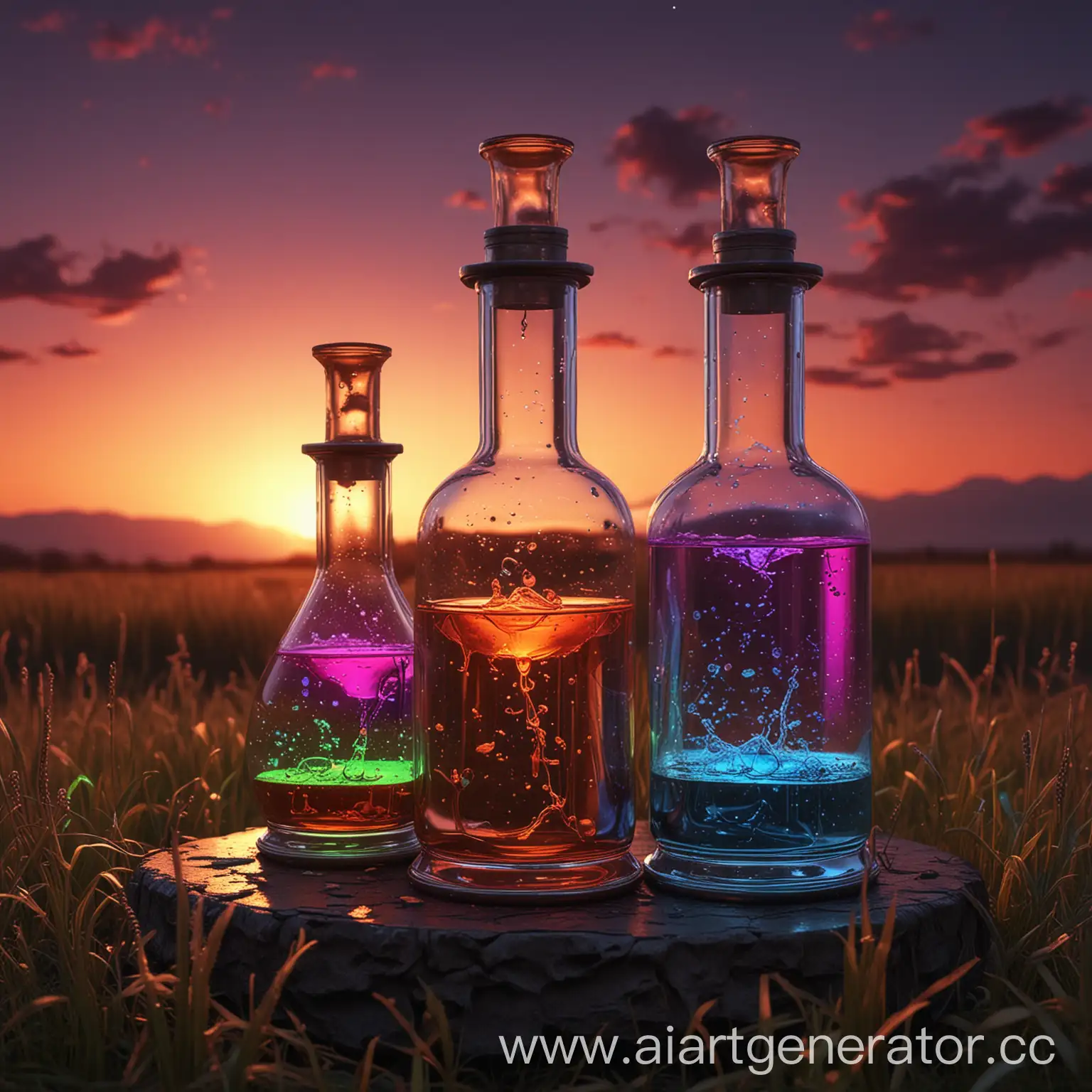 Mystical-Alchemists-Lab-Neon-Glow-and-Sunset-Field-Fantasy