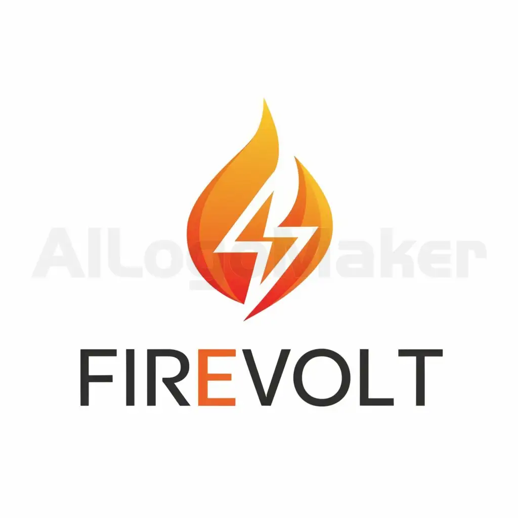 a logo design,with the text "Firevolt", main symbol:Fire and lightning,Moderate,be used in Others industry,clear background