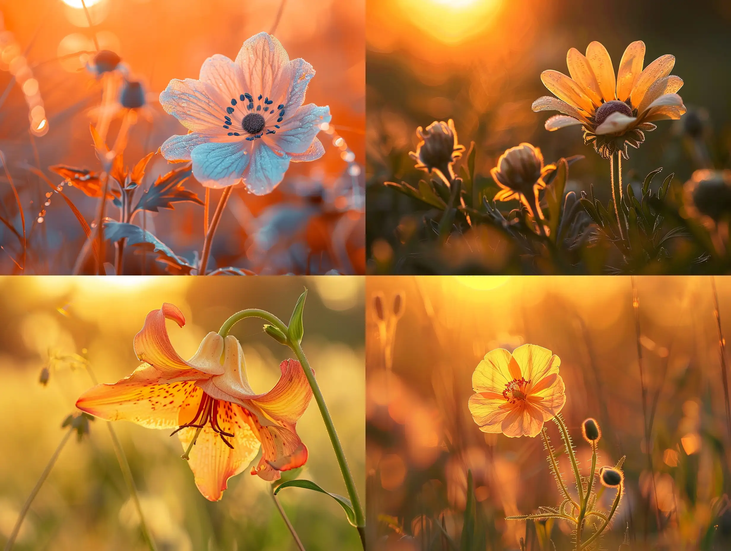 Golden-Hour-Photography-of-a-Beautiful-Flower-with-a-Missing-Petal