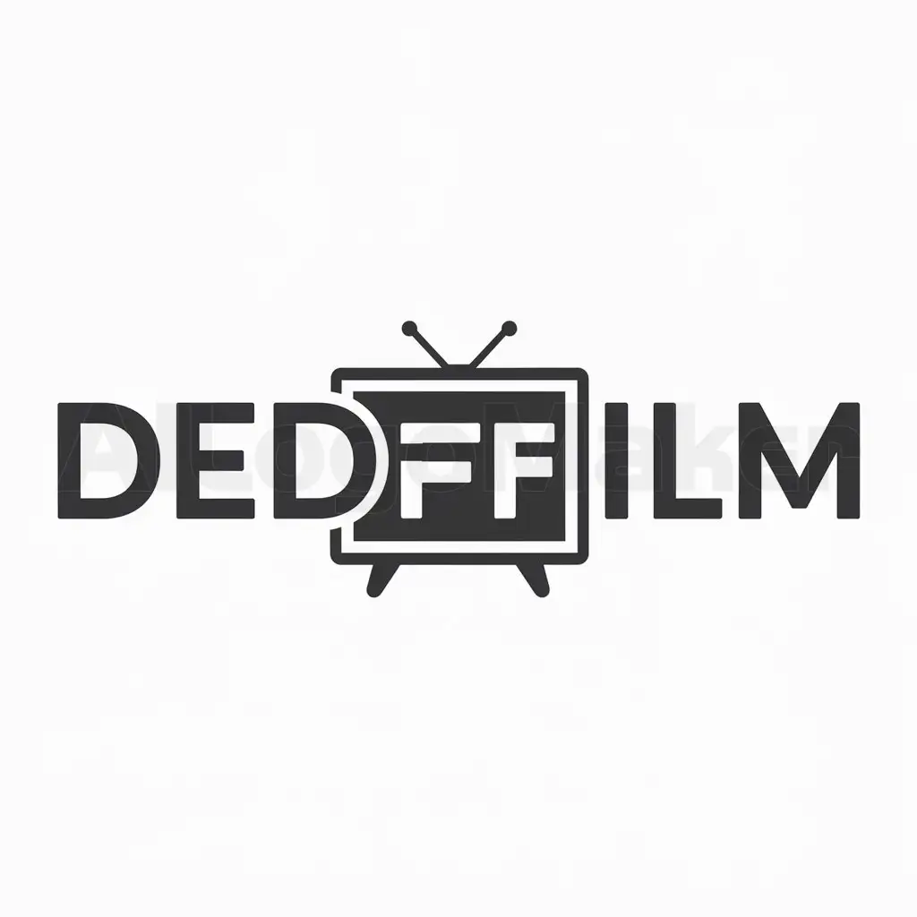 a logo design,with the text "DEDFILM", main symbol:TELEVISOR,Moderate,clear background