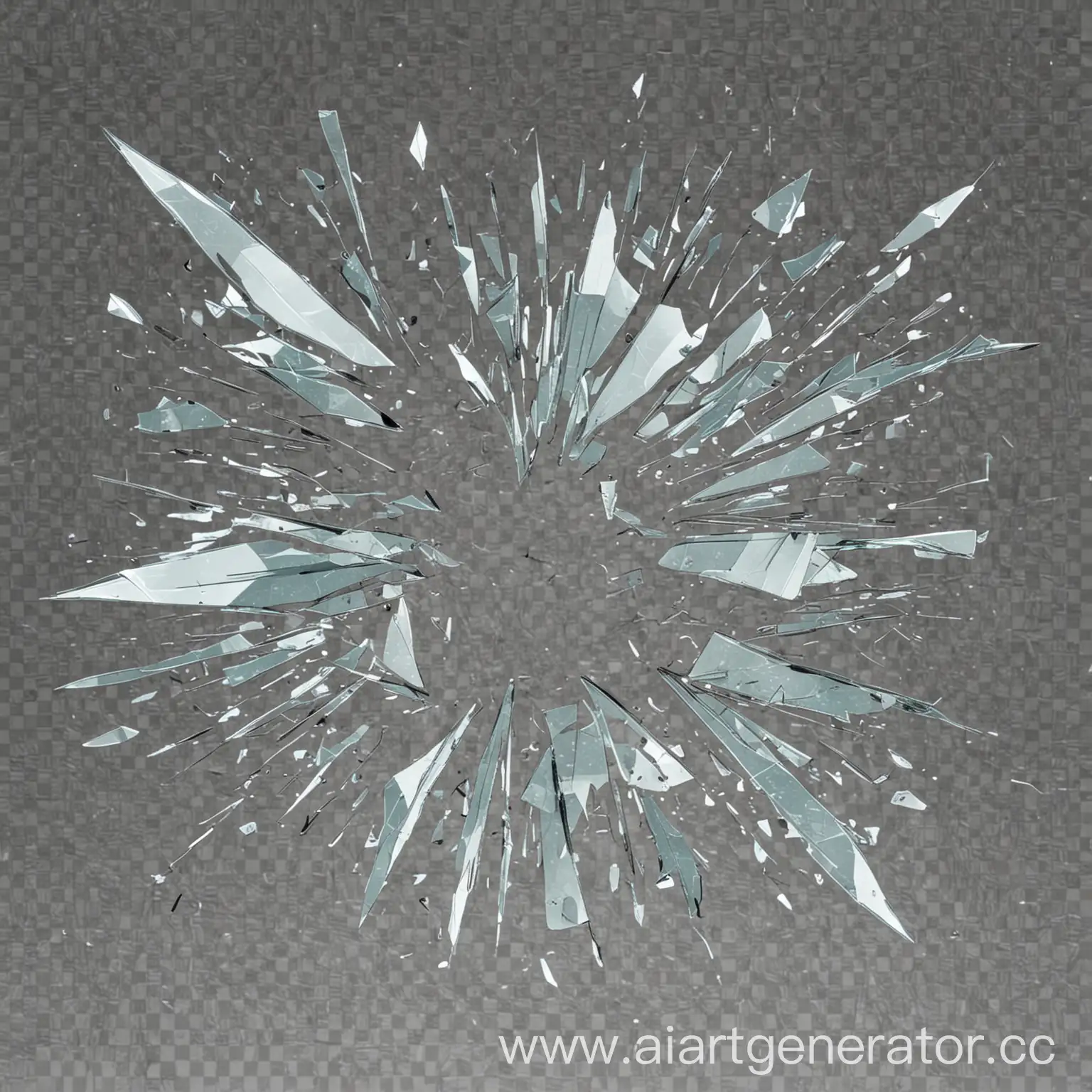 Shattered-Glass-Fragments-on-Transparent-Background