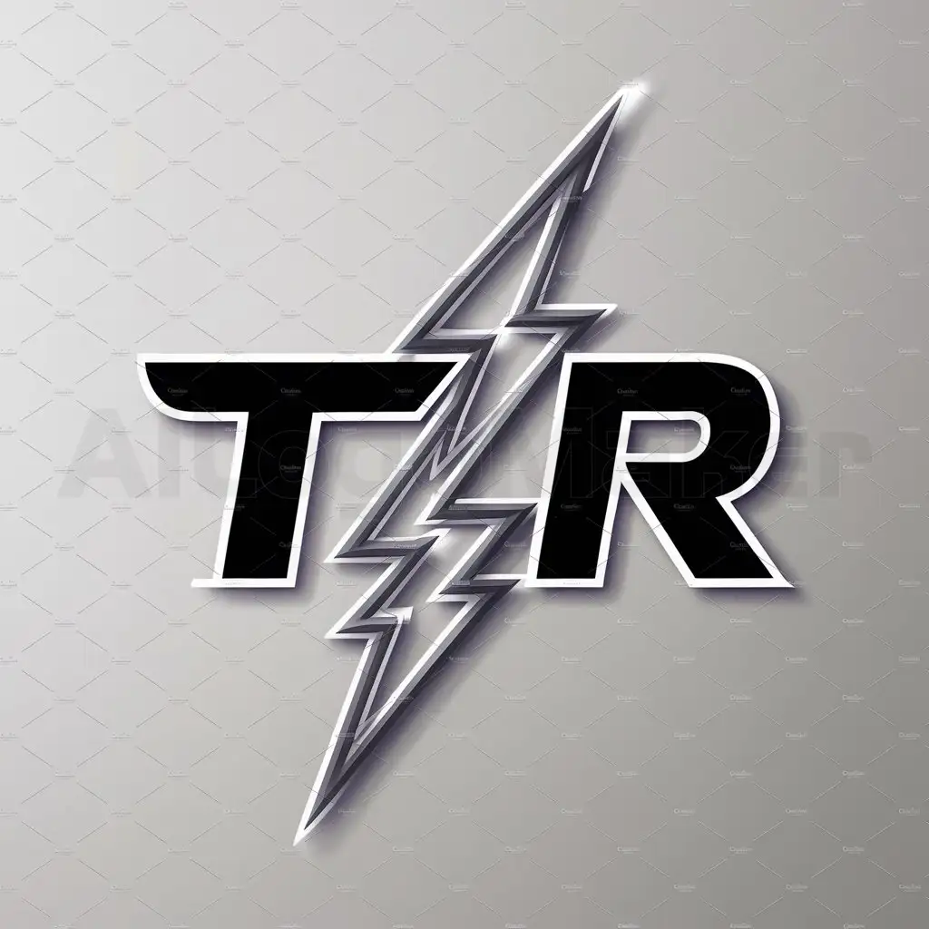 a logo design,with the text "TR", main symbol:Lightning,complex,clear background