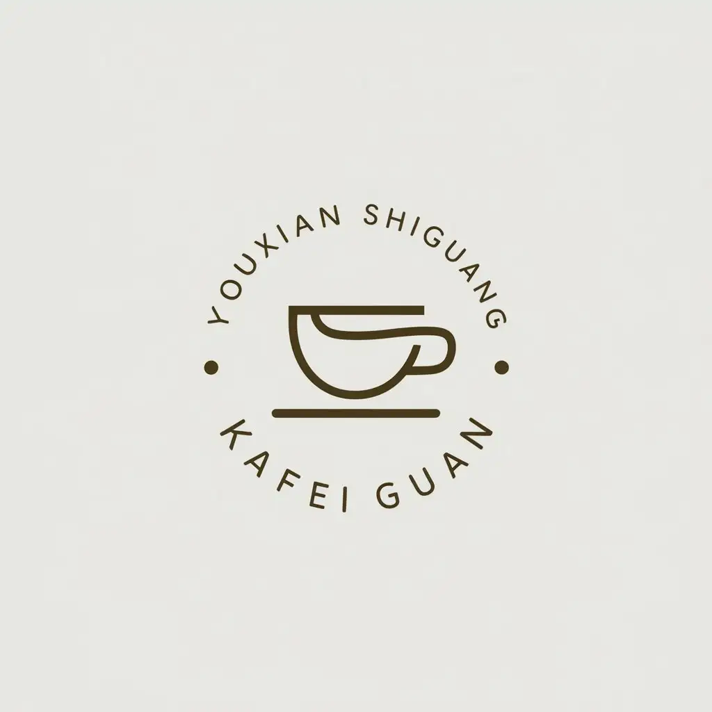 LOGO-Design-For-Youxian-Shiguang-Kafei-Guan-Minimalistic-Coffee-Symbol-on-Clear-Background