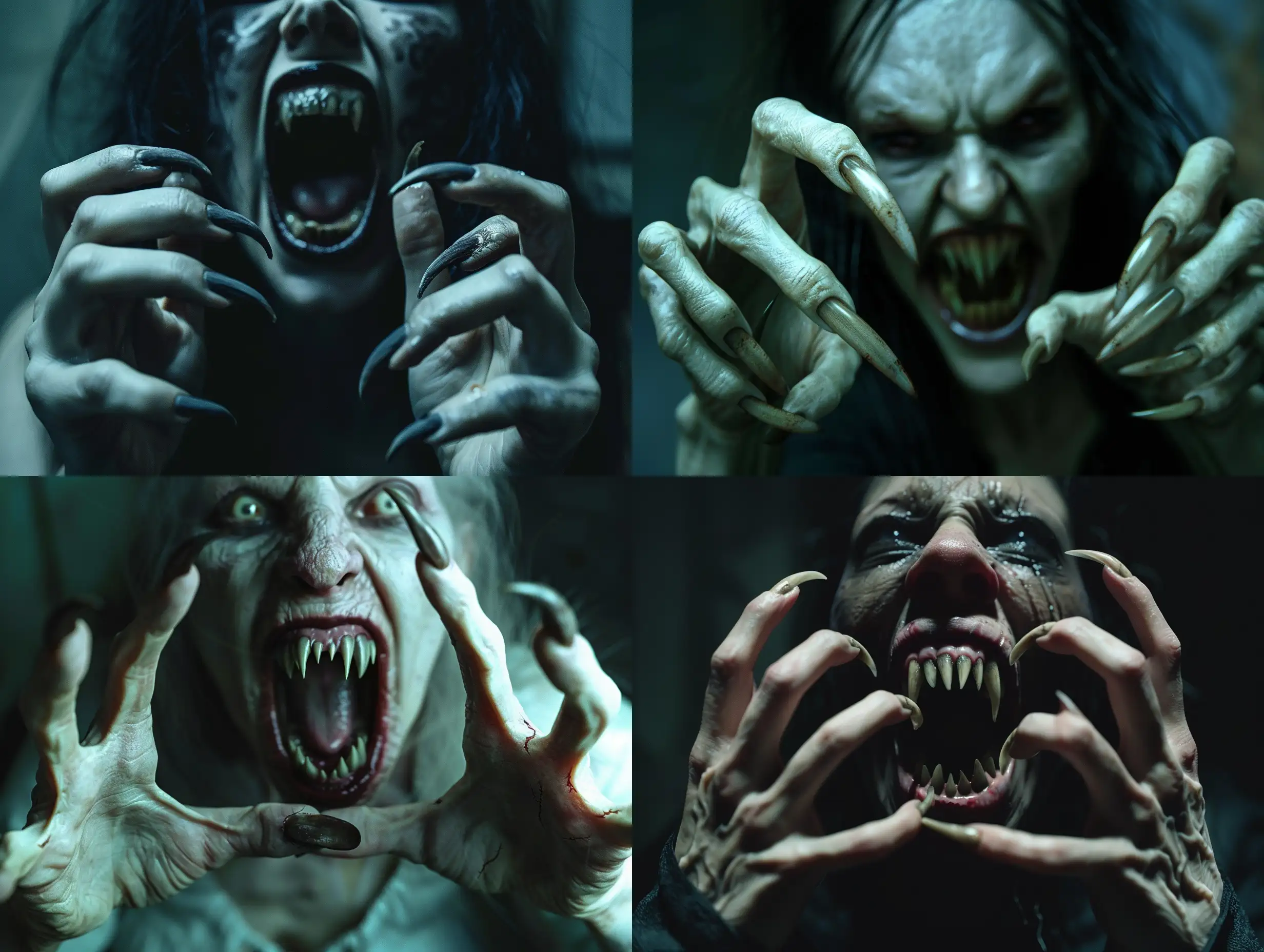 Photorealistic-Monstrous-Vampire-Woman-in-Dark-Room
