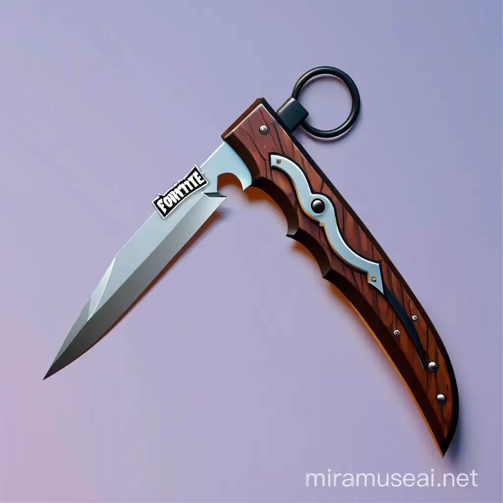 Sharp Knife Logo in Fortnite Art Style Clean Vector Art
