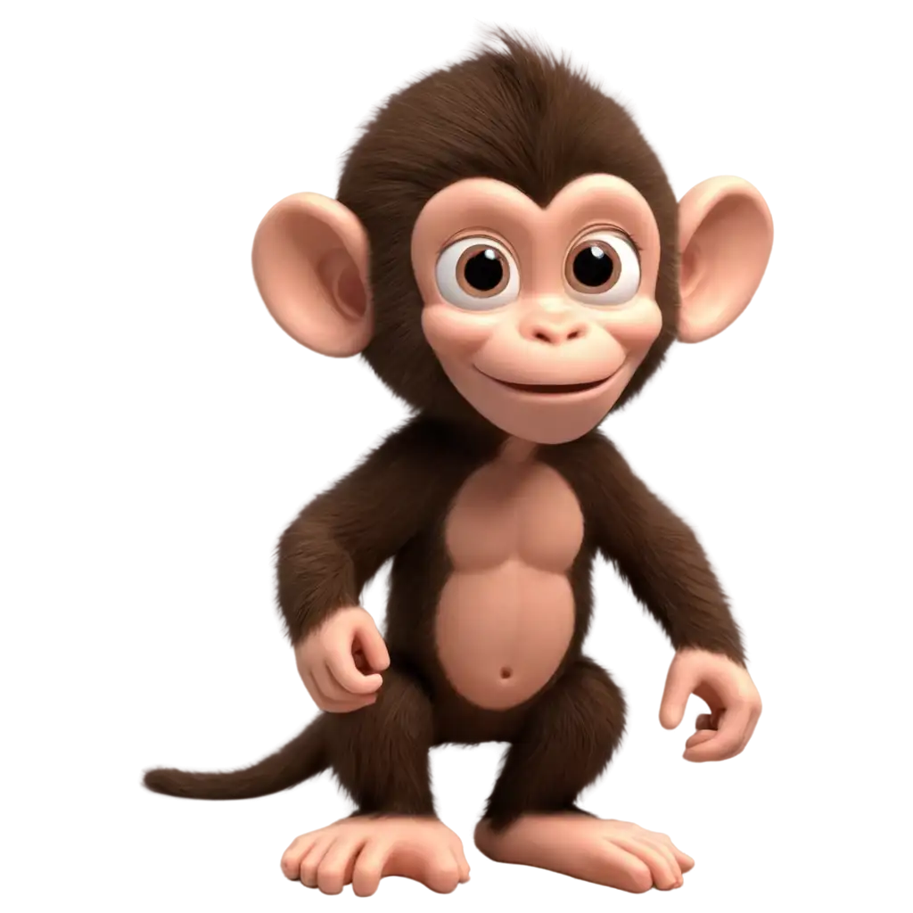 PNG-Image-of-a-Playful-Little-Monkey-Enhance-Your-Content-with-HighQuality-Visuals