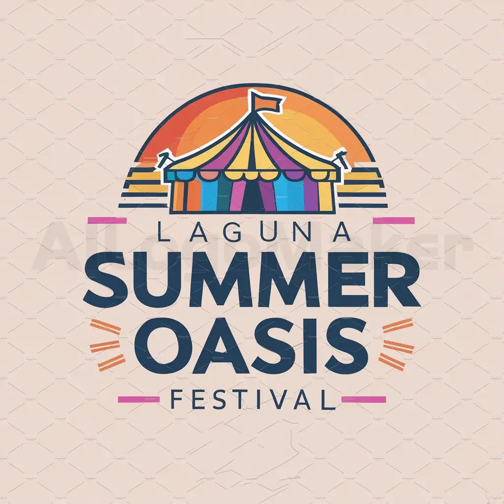 a logo design,with the text "LAGUNAnSUMMER OASISnFESTIVAL", main symbol:circus,Moderate,be used in amusement park industry,clear background