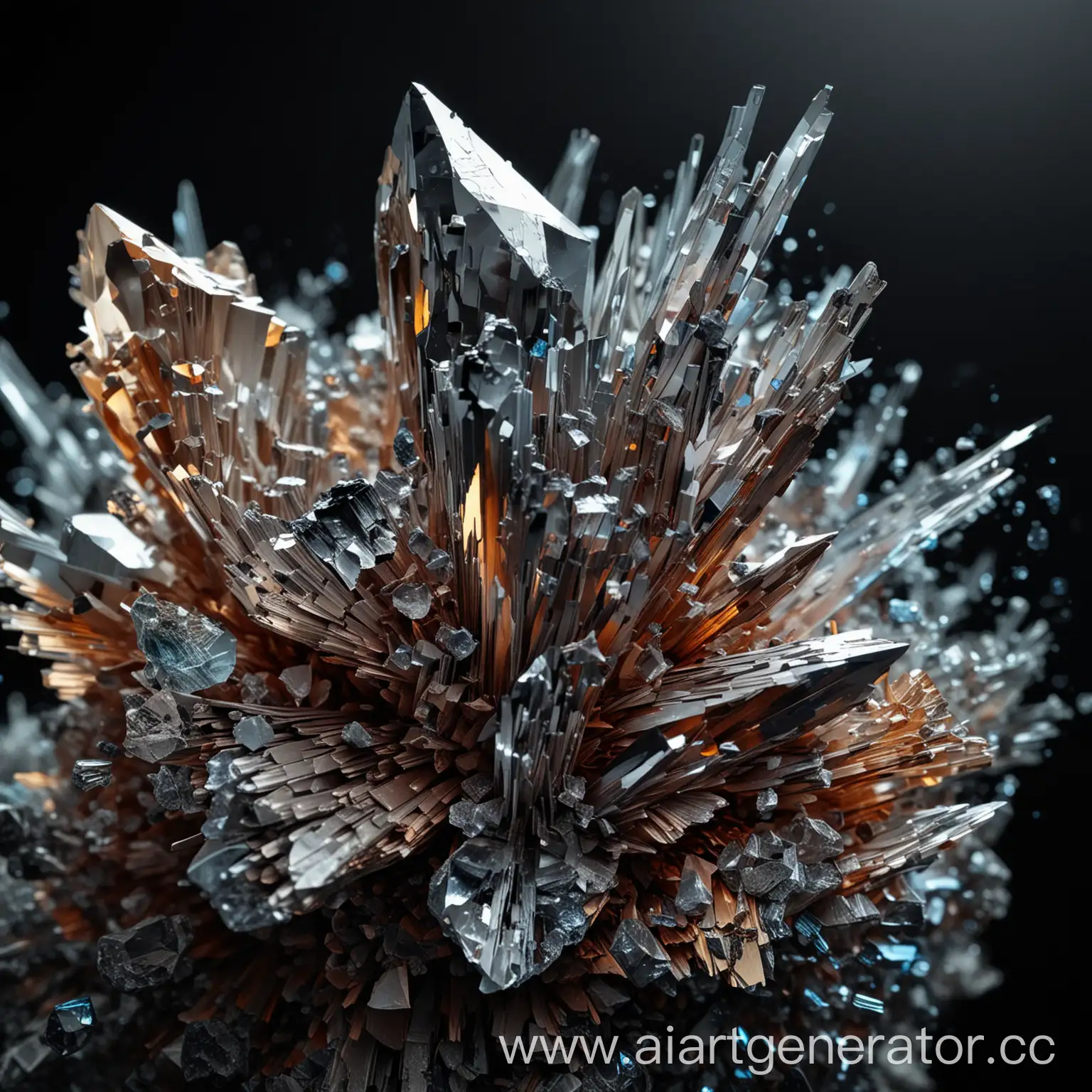 Microscopic-Crystals-of-a-Chemical-Element-on-Dark-Background