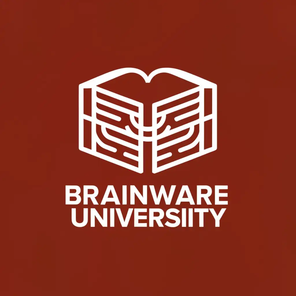 LOGO-Design-for-Brainware-University-Intellectual-Emblem-with-Library-Icon-on-Clear-Background