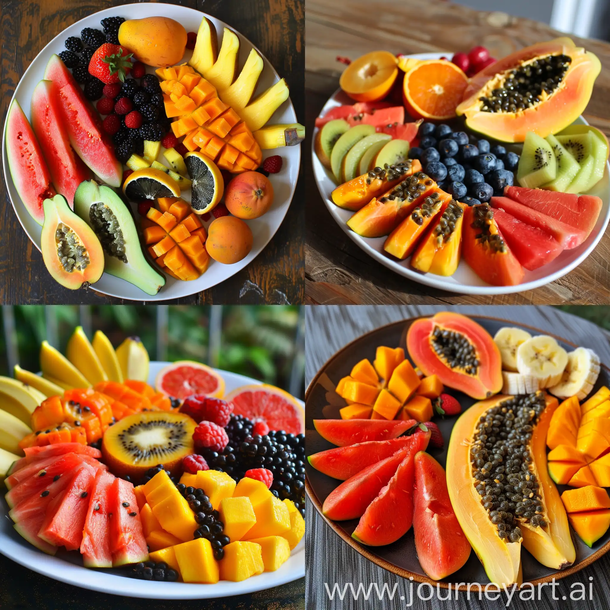 Vibrant-Tropical-Fruit-Platter-on-Plate