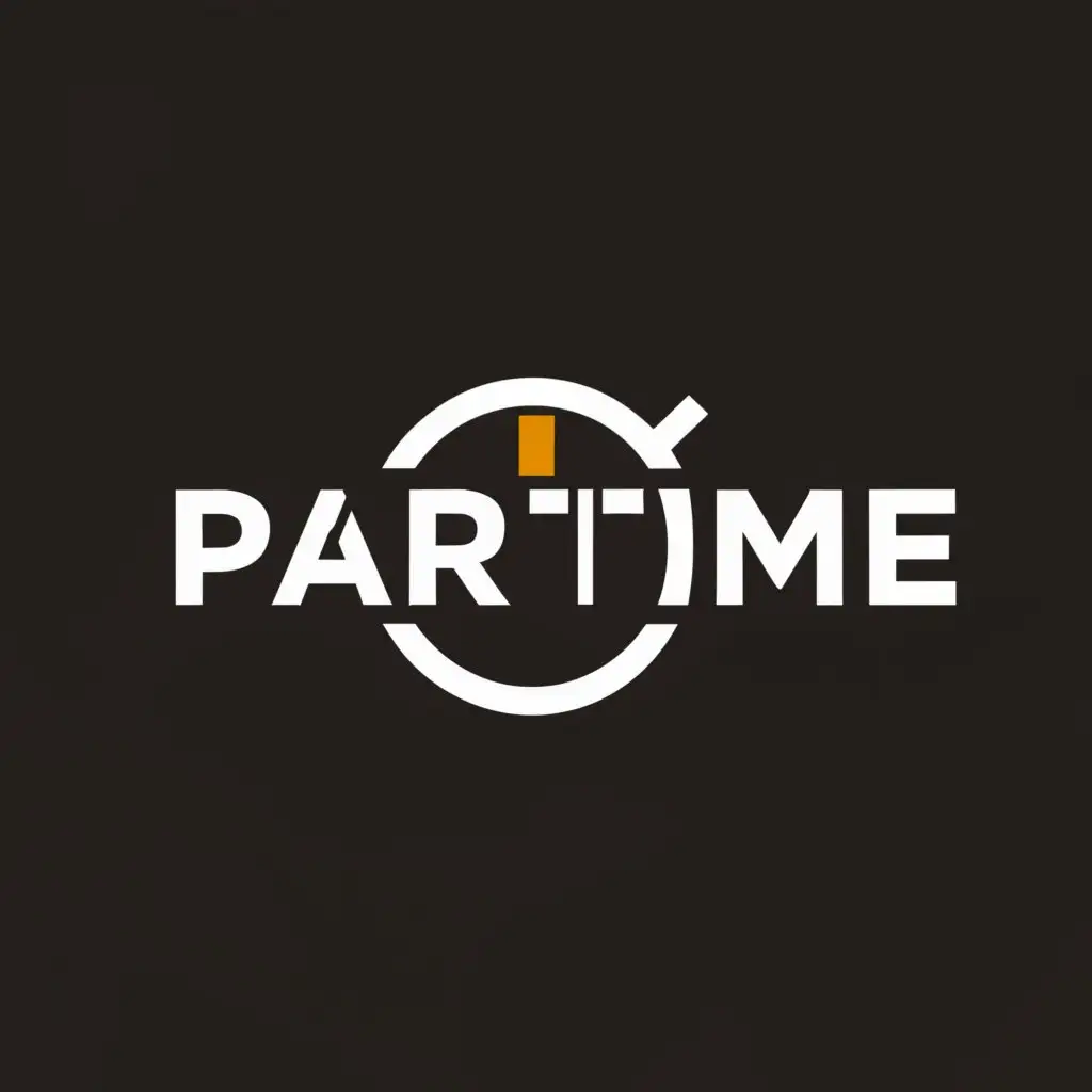 a logo design,with the text "parTime", main symbol:clock,Moderate,clear background
