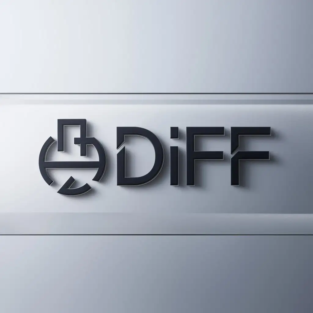 a logo design,with the text "Diff", main symbol:lab,Minimalistic,be used in Technology industry,clear background
