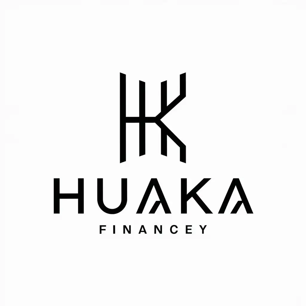 a logo design,with the text "HUAKA", main symbol:huaka,Minimalistic,be used in Finance industry,clear background