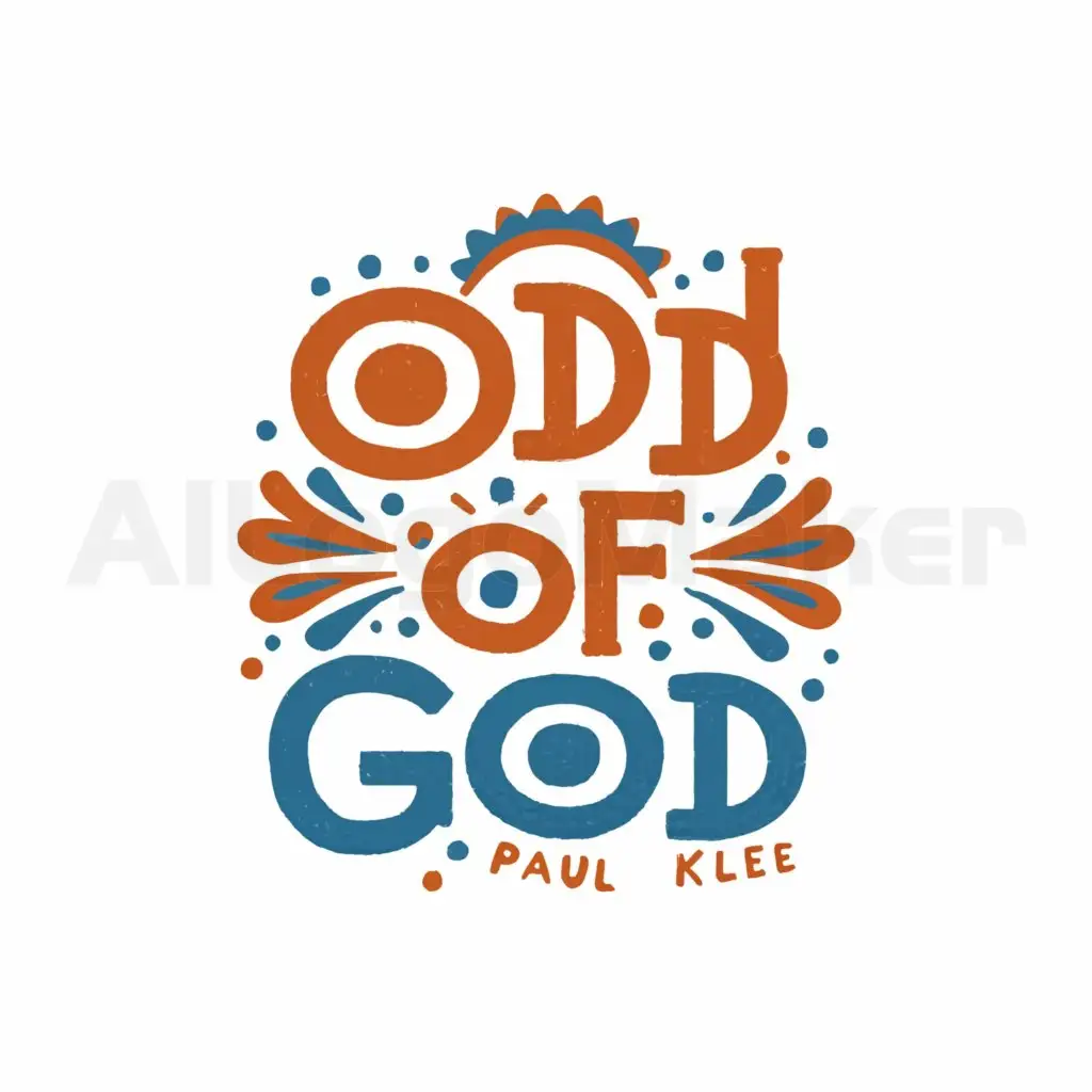 a logo design,with the text "Odd of God", main symbol:Jewish symbols in Paul Klee vibe, cheerful on white background,Moderate,clear background
