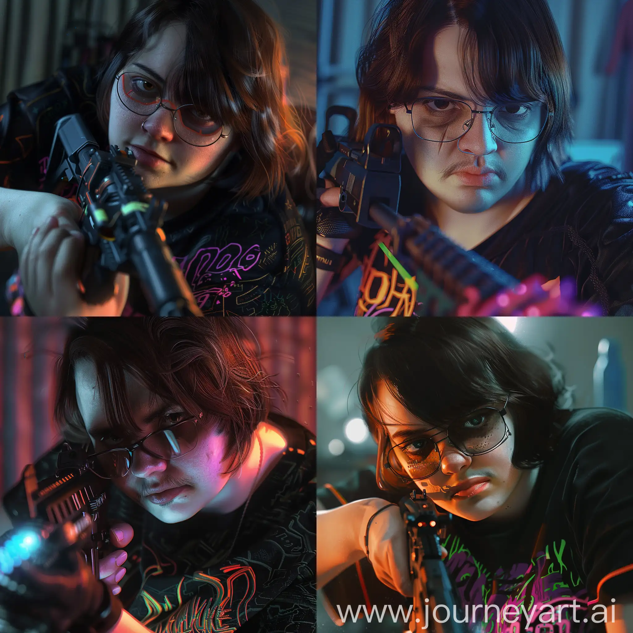 in action, shooting, Focus on face, high resolution, high details, high quality, full body shot, digital art, detailed character illustrations, medium closeup, super realistic, hyperdetailed, cinematic lighting, concept art
