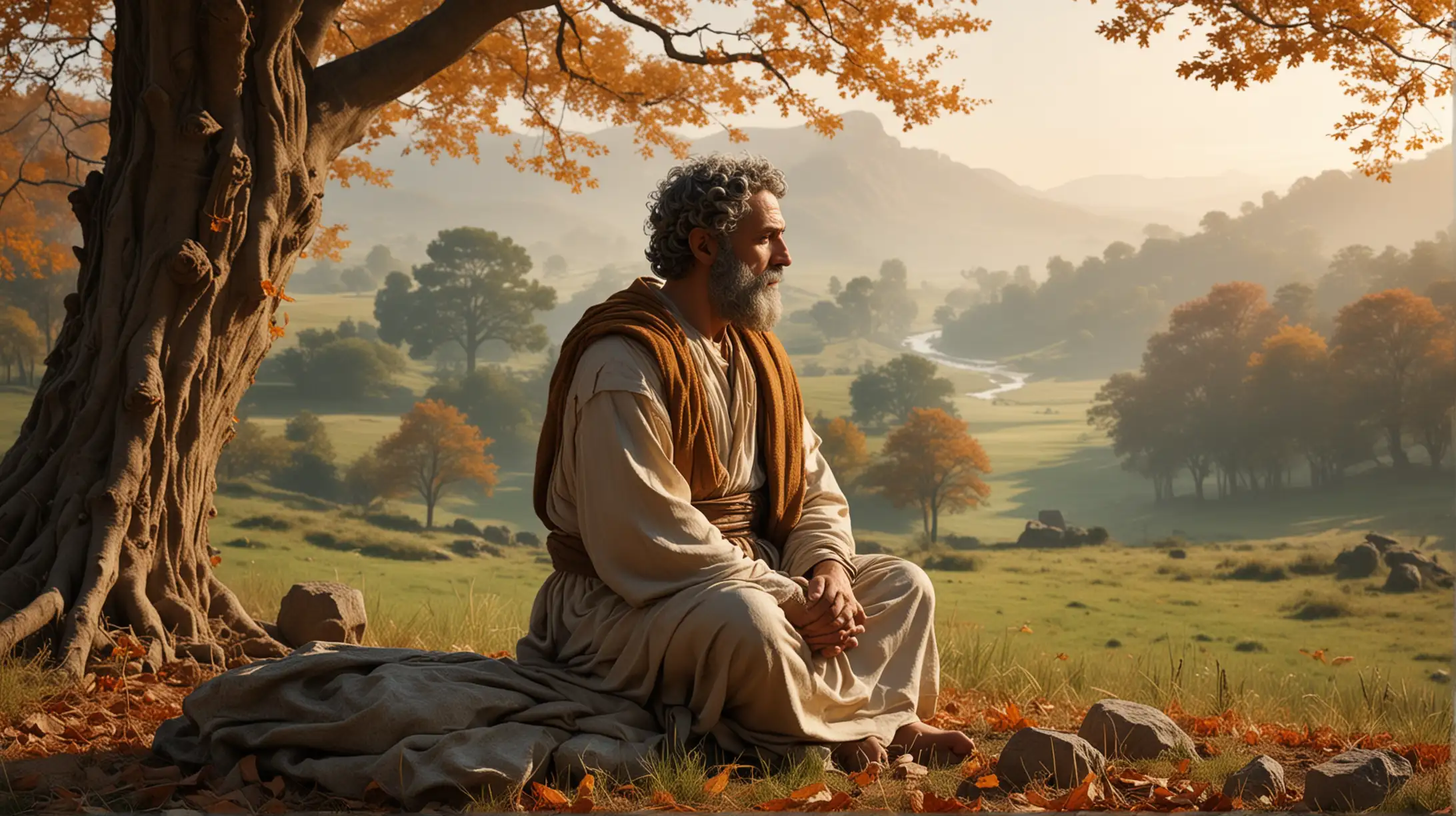 Visualize a stoic philosopher embracing the inevitability of change and transformation, depicted amidst the changing seasons of a tranquil countryside.

Image Description: In a tranquil countryside setting, the stoic philosopher stands amidst fields of golden wheat, his gaze turned towards the horizon where the sun sets on another day. Around him, the landscape undergoes a transformation, as summer gives way to autumn and the vibrant hues of green begin to fade into shades of orange and gold. Despite the passage of time and the inevitability of change, the philosopher remains steadfast and resolute, finding beauty and meaning in the cyclical nature of life's journey. With a sense of calm acceptance, he embraces the changing seasons, knowing that each transition brings new opportunities for growth and renewal.