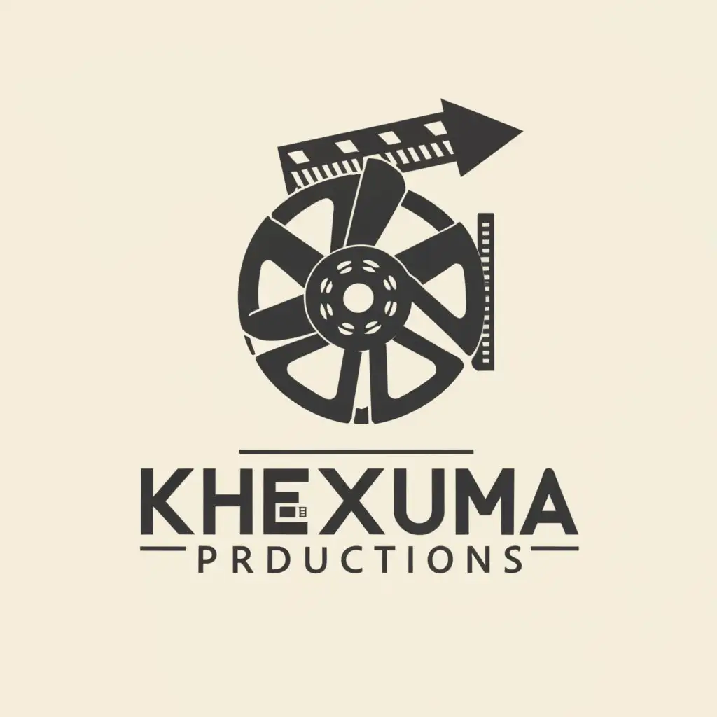 a logo design,with the text "khexuma Productions", main symbol:Film,Moderate,be used in Others industry,clear background